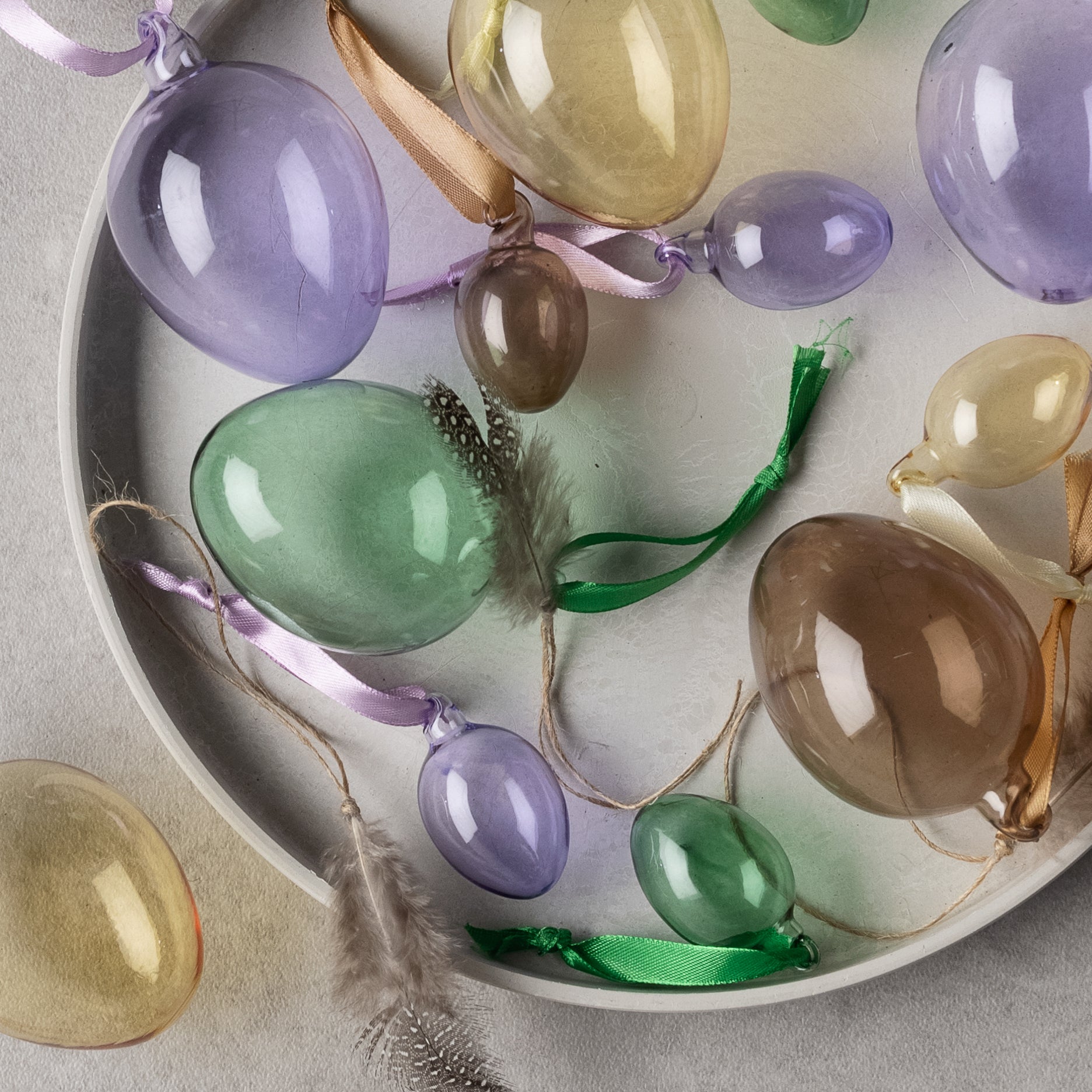 Glas påskeæg 2 stk.